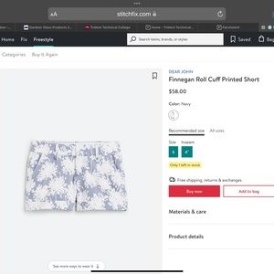 Dear John - Finnegan Roll Cuff printed short